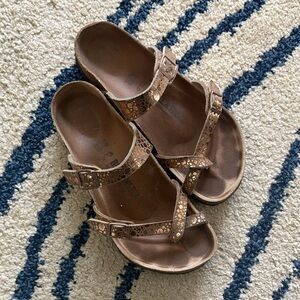 Birkenstock Mayari metallic leather Strappy Sandals